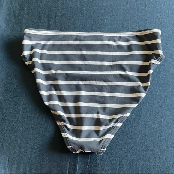 Micheal Kors Striped Gray and White Bikini Set - Picture 5 of 10